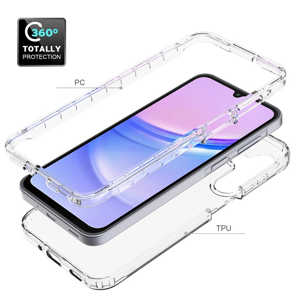 Samsung Galaxy S25 Edge Mobilcover Full Protection, Gennemsigtig