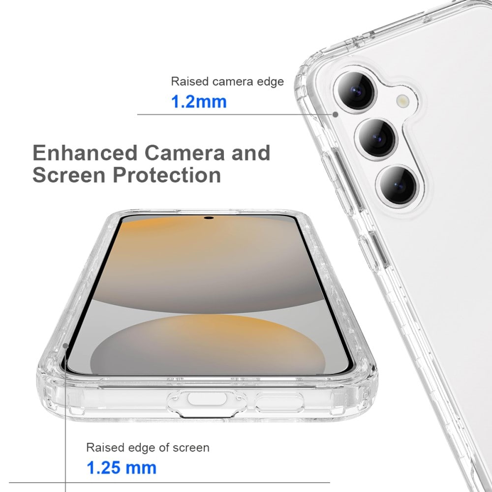 Samsung Galaxy S25 Edge Mobilcover Full Protection, Gennemsigtig