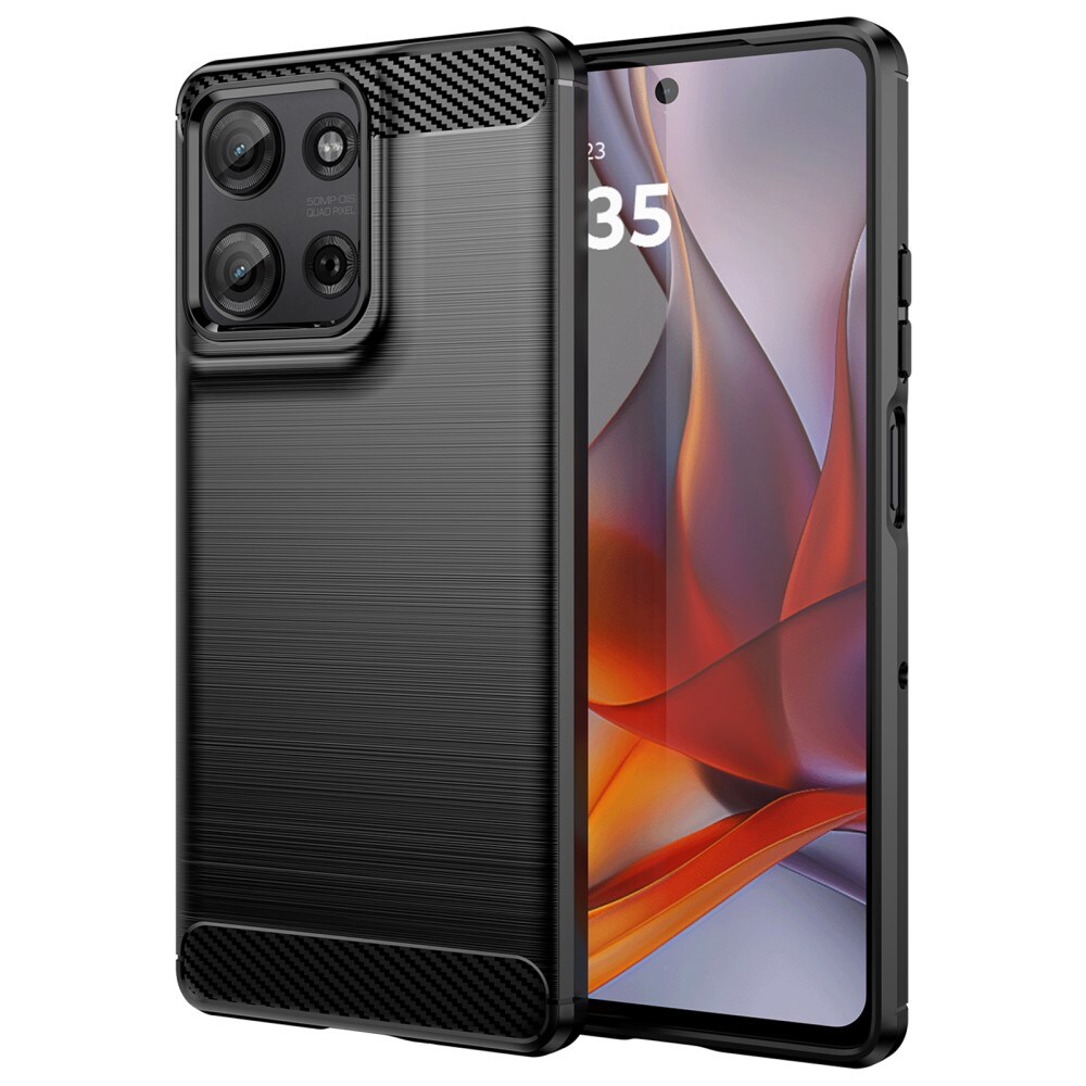 Motorola Moto G75 TPU-cover Brushed, Sort