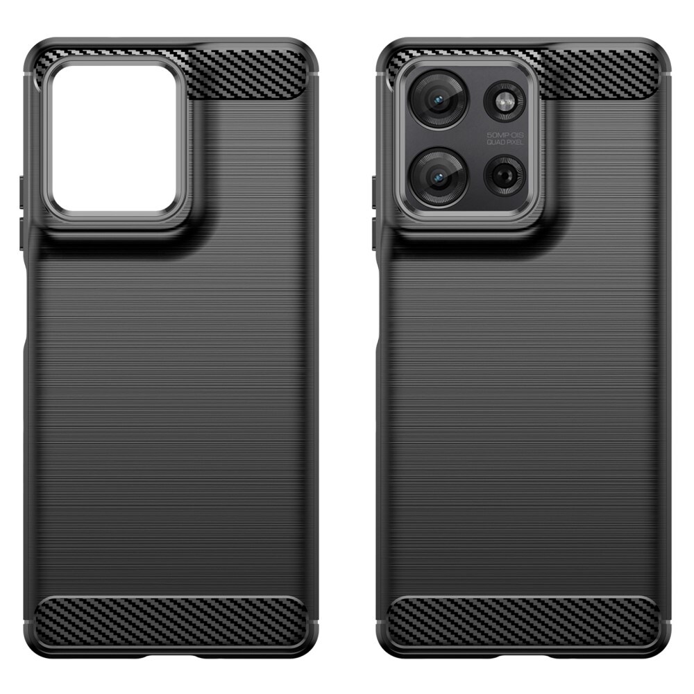 Motorola Moto G75 TPU-cover Brushed, Sort