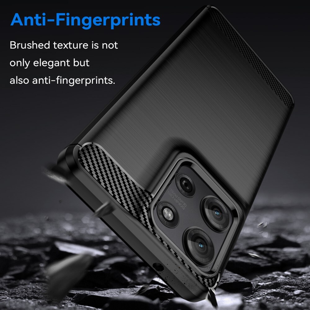 Motorola Moto G75 TPU-cover Brushed, Sort