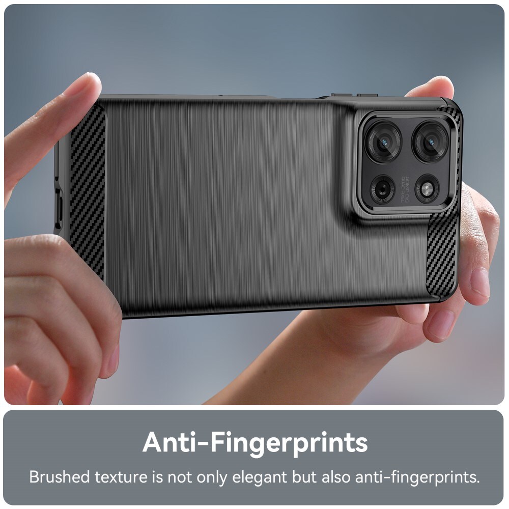Motorola Moto G75 TPU-cover Brushed, Sort