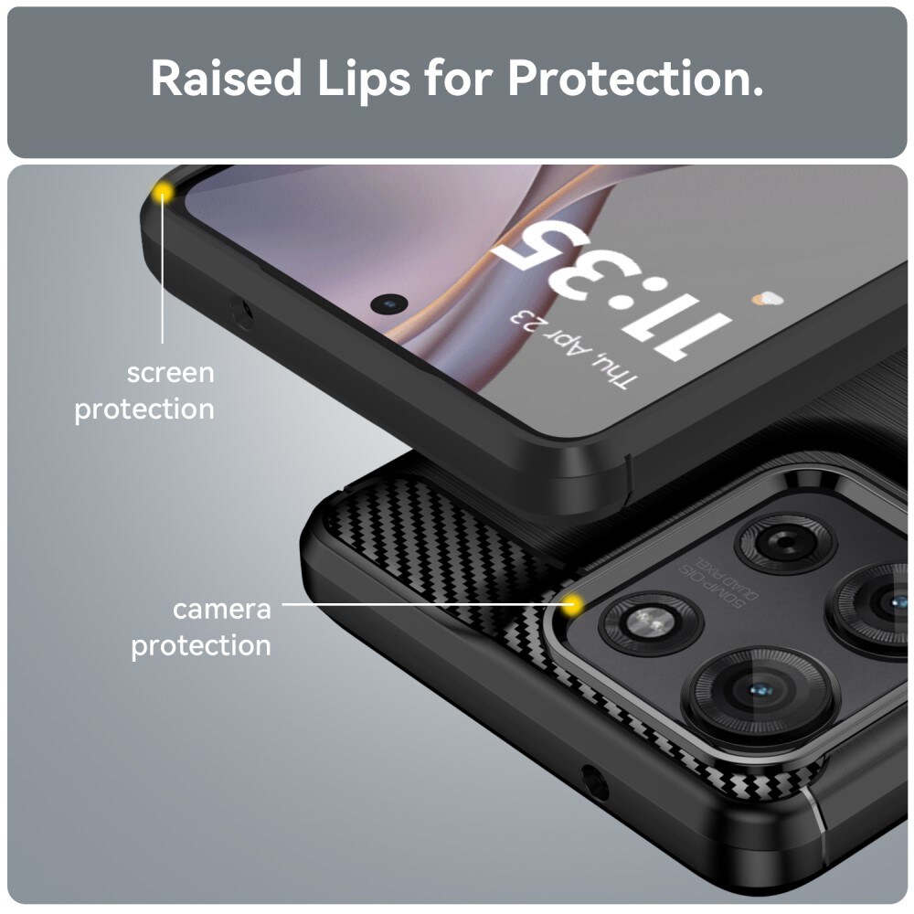 Motorola Moto G75 TPU-cover Brushed, Sort