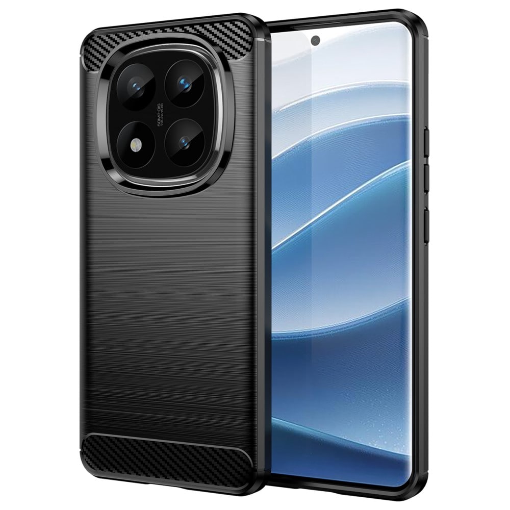Xiaomi Redmi Note 14 Pro Plus TPU-cover Brushed, Sort