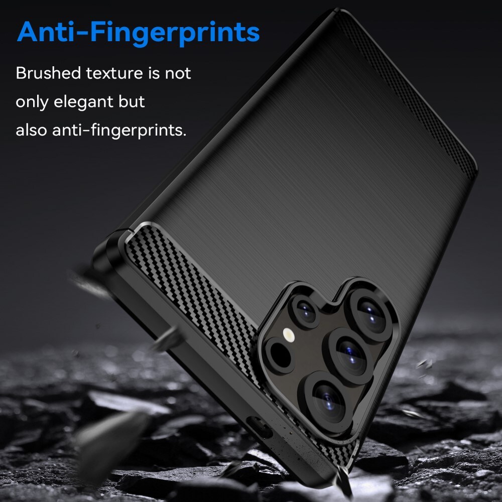 Samsung Galaxy S25 Ultra TPU-cover Brushed, Sort