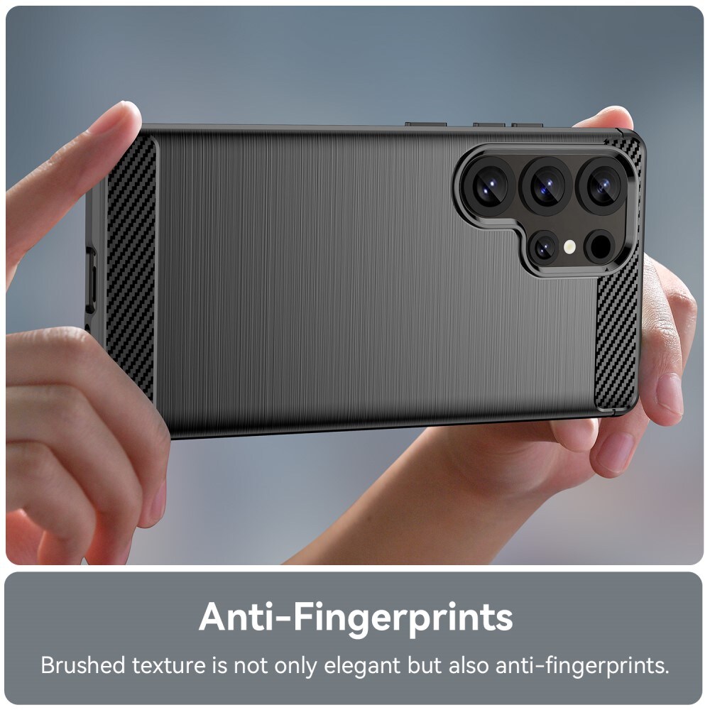 Samsung Galaxy S25 Ultra TPU-cover Brushed, Sort
