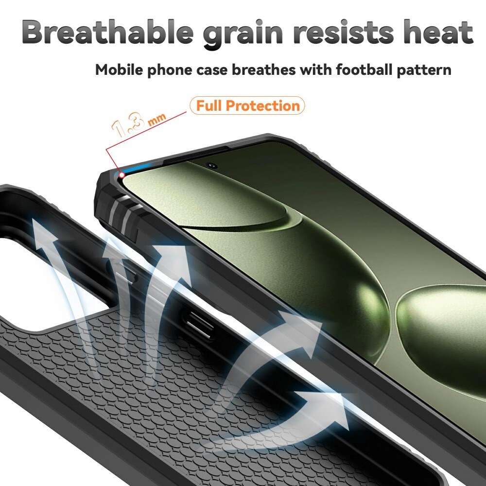 Xiaomi 14T Cover med kamerabeskyttelse & fingerring, Sort