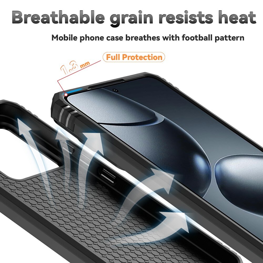 Xiaomi 14T Pro Cover med kamerabeskyttelse & fingerring, Sort