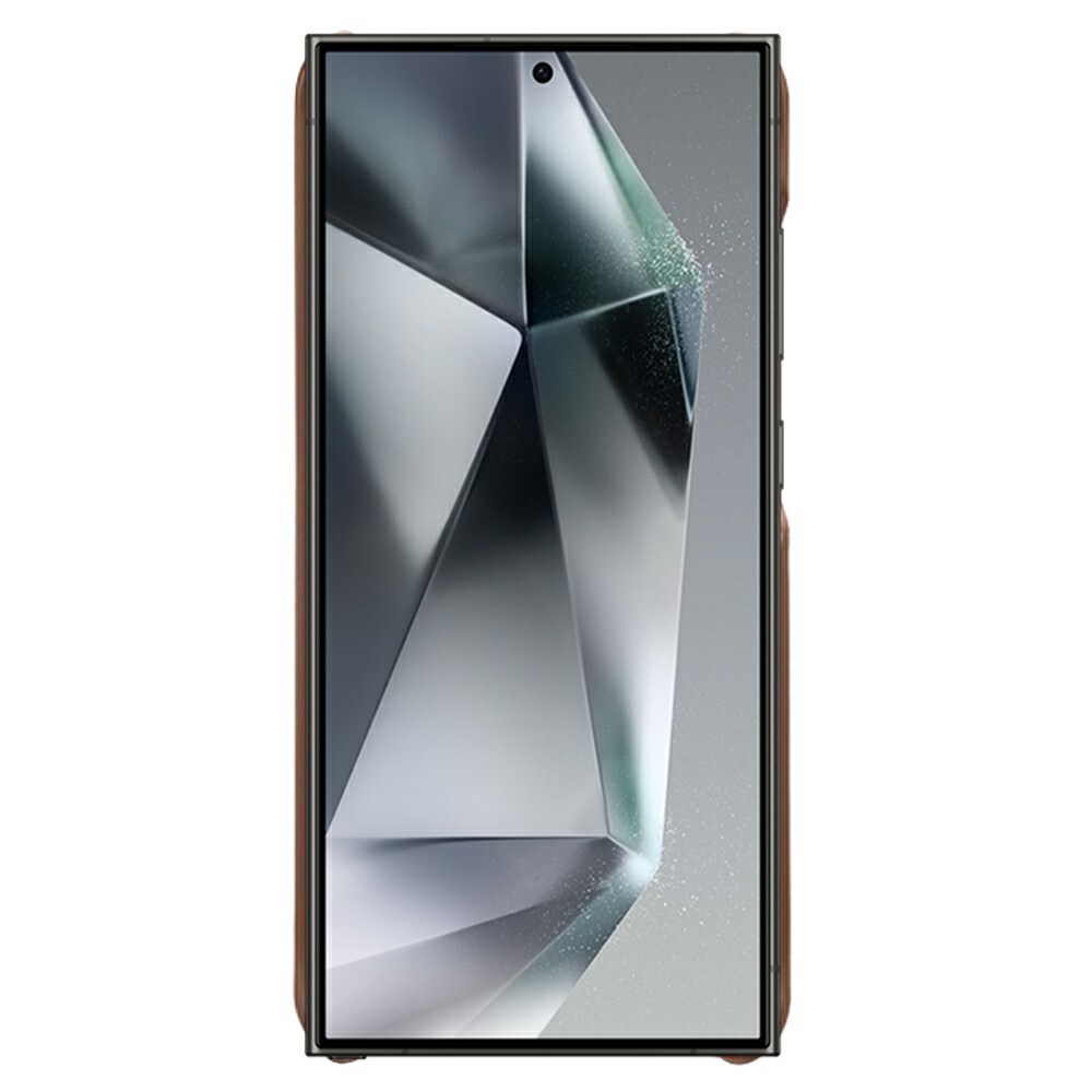 Samsung Galaxy S25 Ultra Smart cover med 2 kortholdere, Brun