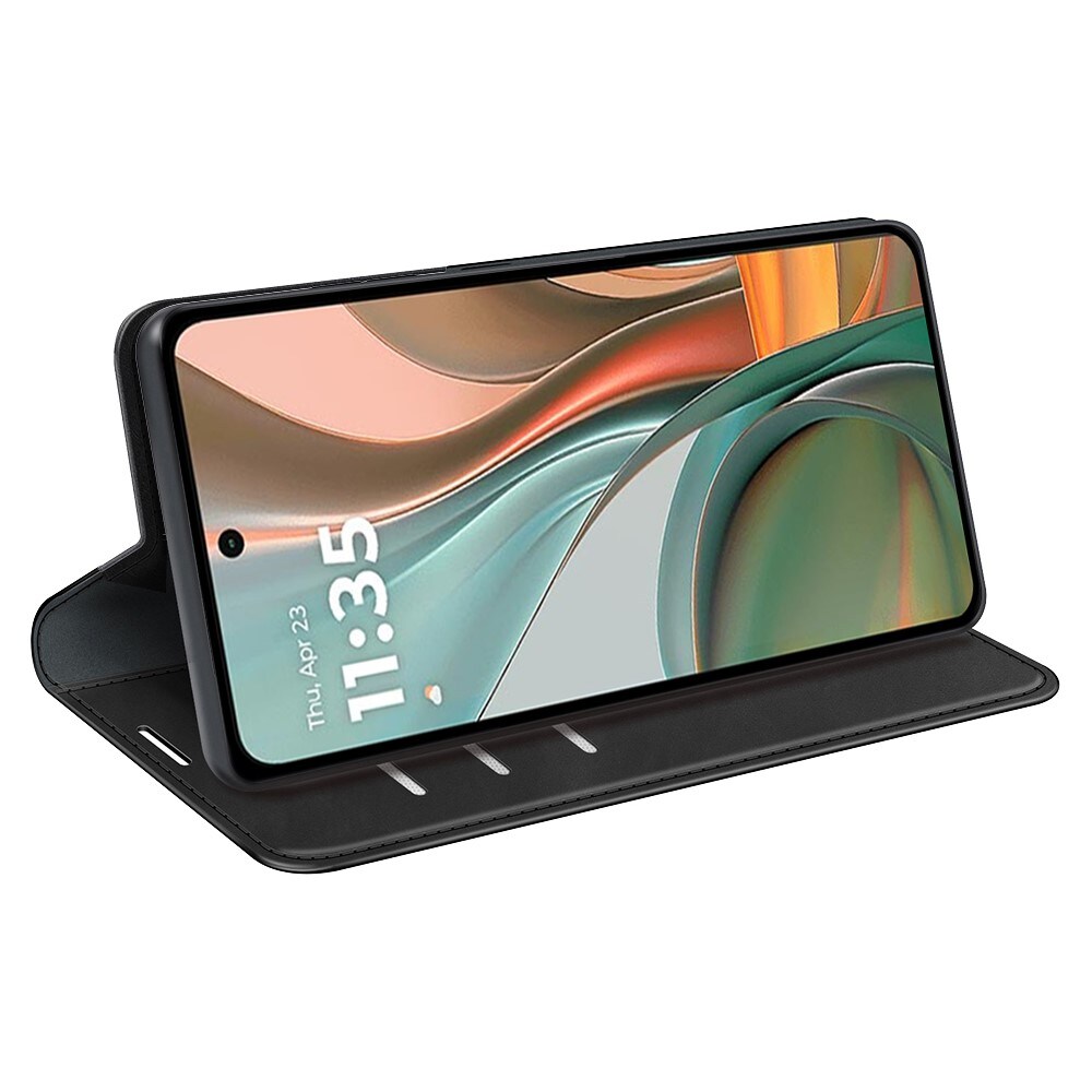 Motorola Moto G75 Slankt etui med kortholder, Sort