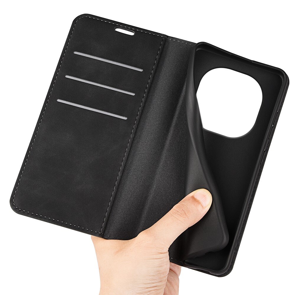 Xiaomi Redmi Note 14 Pro Slankt etui med kortholder, Sort