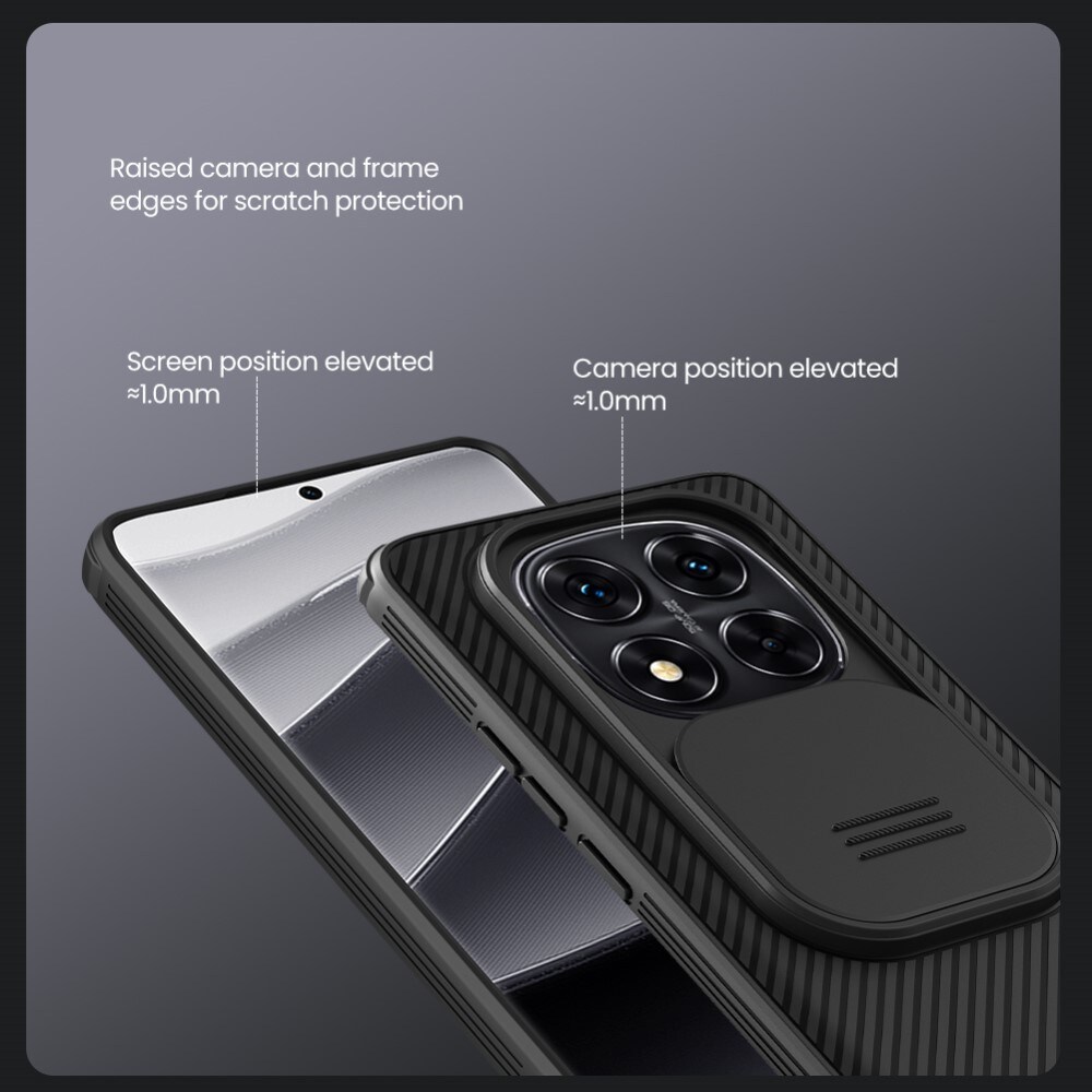 Xiaomi Redmi Note 14 Pro Plus Cover med kamerabeskyttelse - CamShield, Sort
