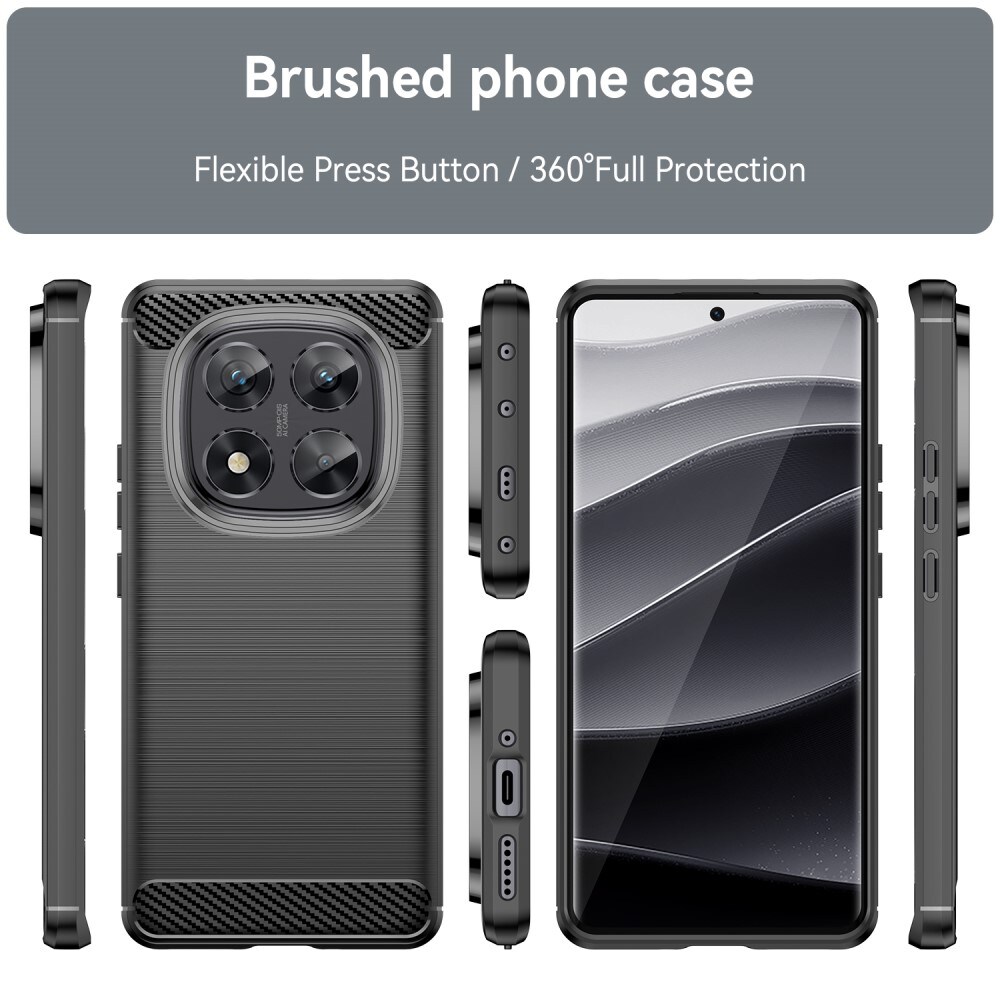 Xiaomi Redmi Note 14 Pro TPU-cover Brushed, Sort