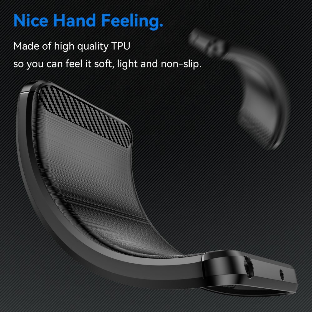 Xiaomi Redmi Note 14 Pro TPU-cover Brushed, Sort