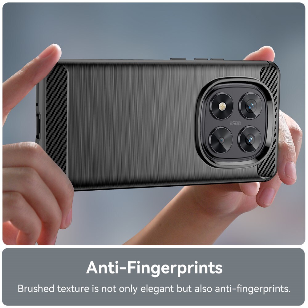 Xiaomi Redmi Note 14 Pro TPU-cover Brushed, Sort