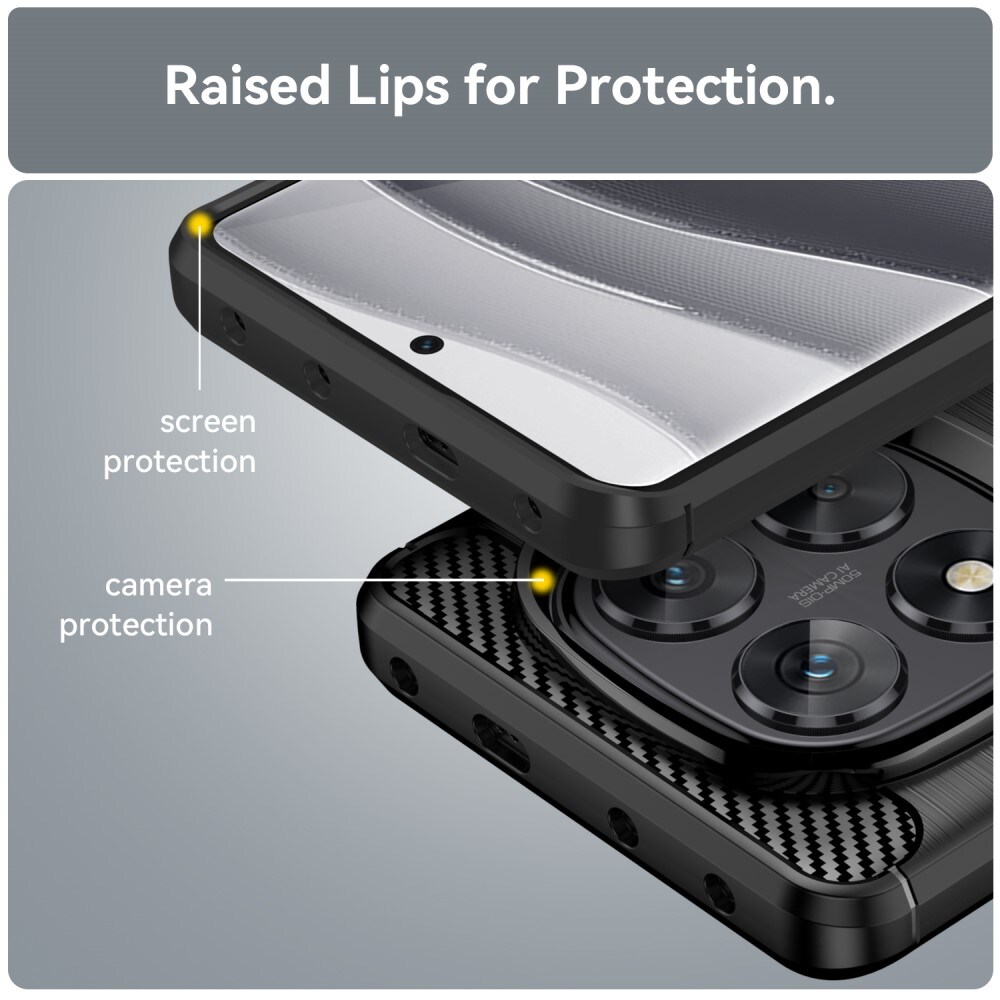 Xiaomi Redmi Note 14 Pro TPU-cover Brushed, Sort