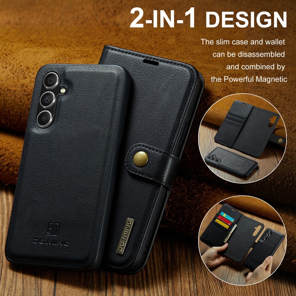 Samsung Galaxy A36 Pungetui med aftageligt cover, Black