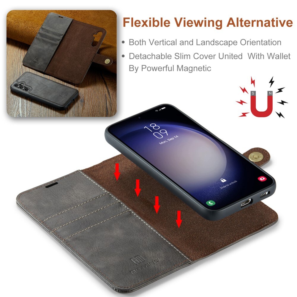 Samsung Galaxy A36 Pungetui med aftageligt cover, Brown