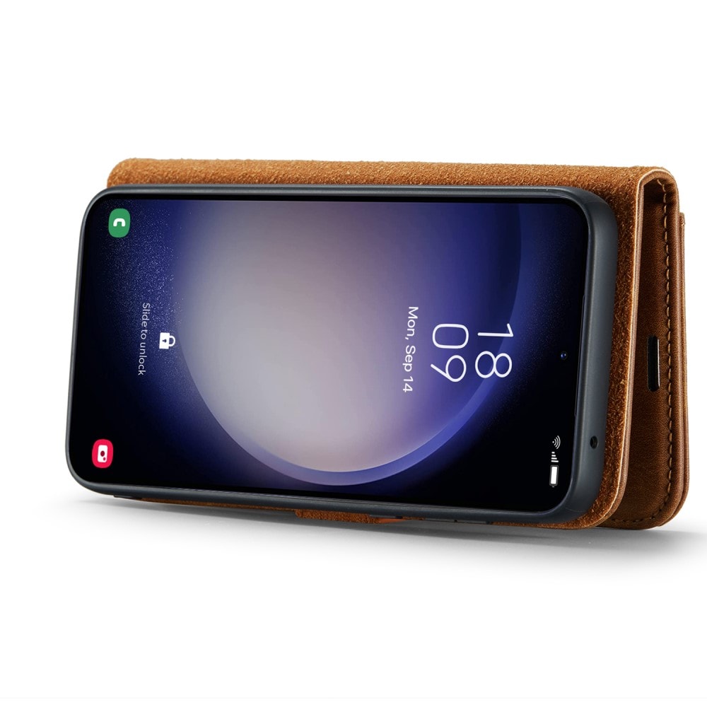 Samsung Galaxy A36 Pungetui med aftageligt cover, Cognac