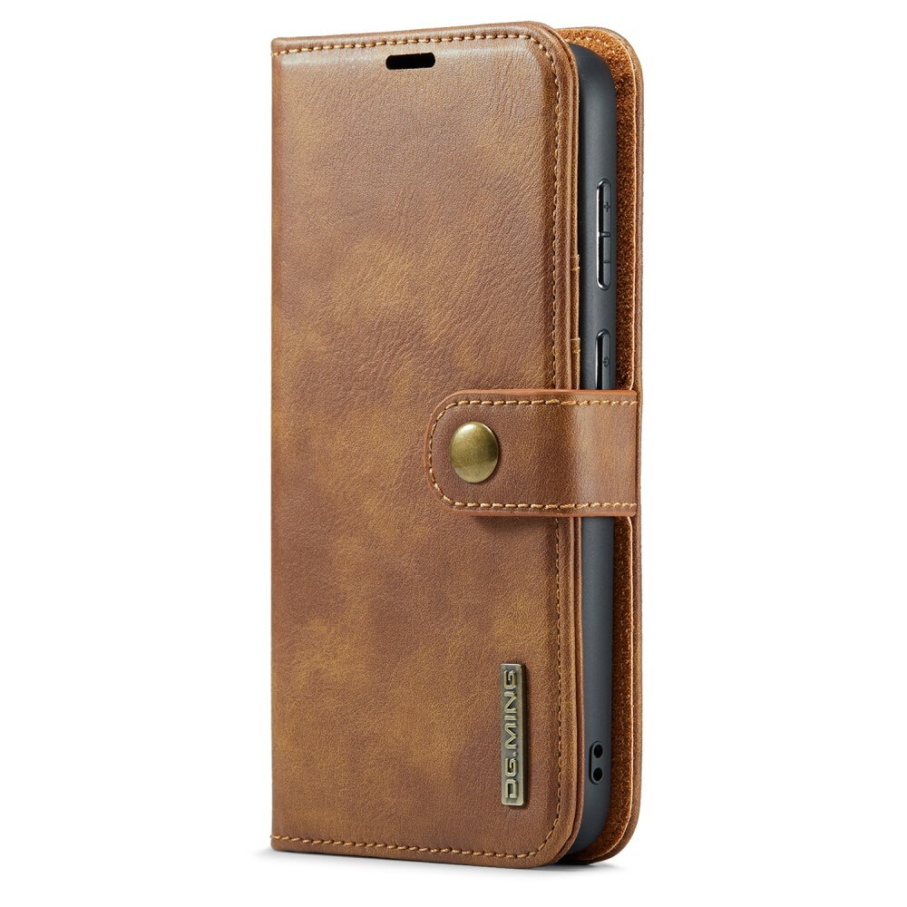 Samsung Galaxy A36 Pungetui med aftageligt cover, Cognac
