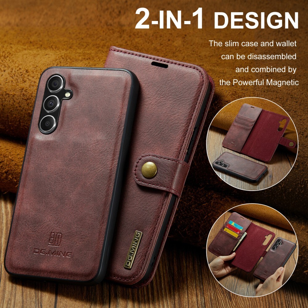 Samsung Galaxy A36 Pungetui med aftageligt cover, Red
