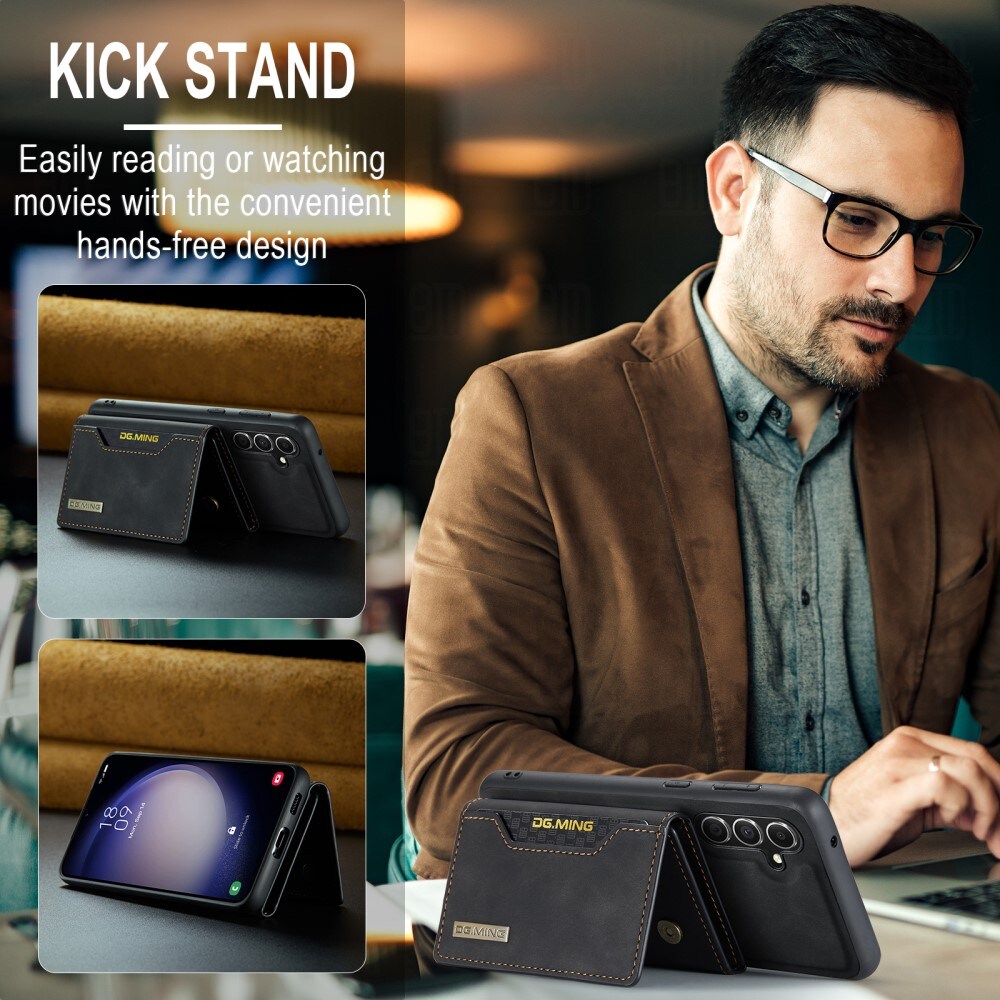 Samsung Galaxy S25 Cover med aftagelig pung, Sort