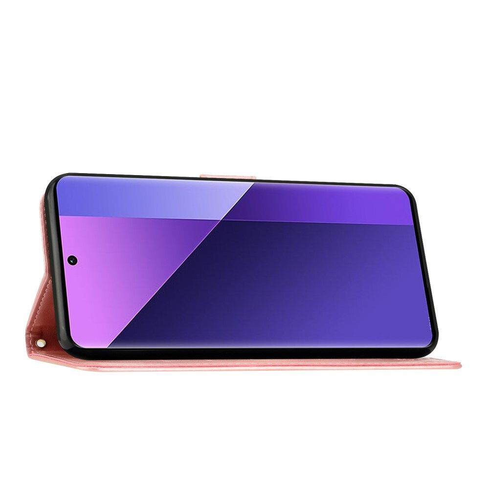 Samsung Galaxy A36 Mobiletui med sommerfugle, Rose guld