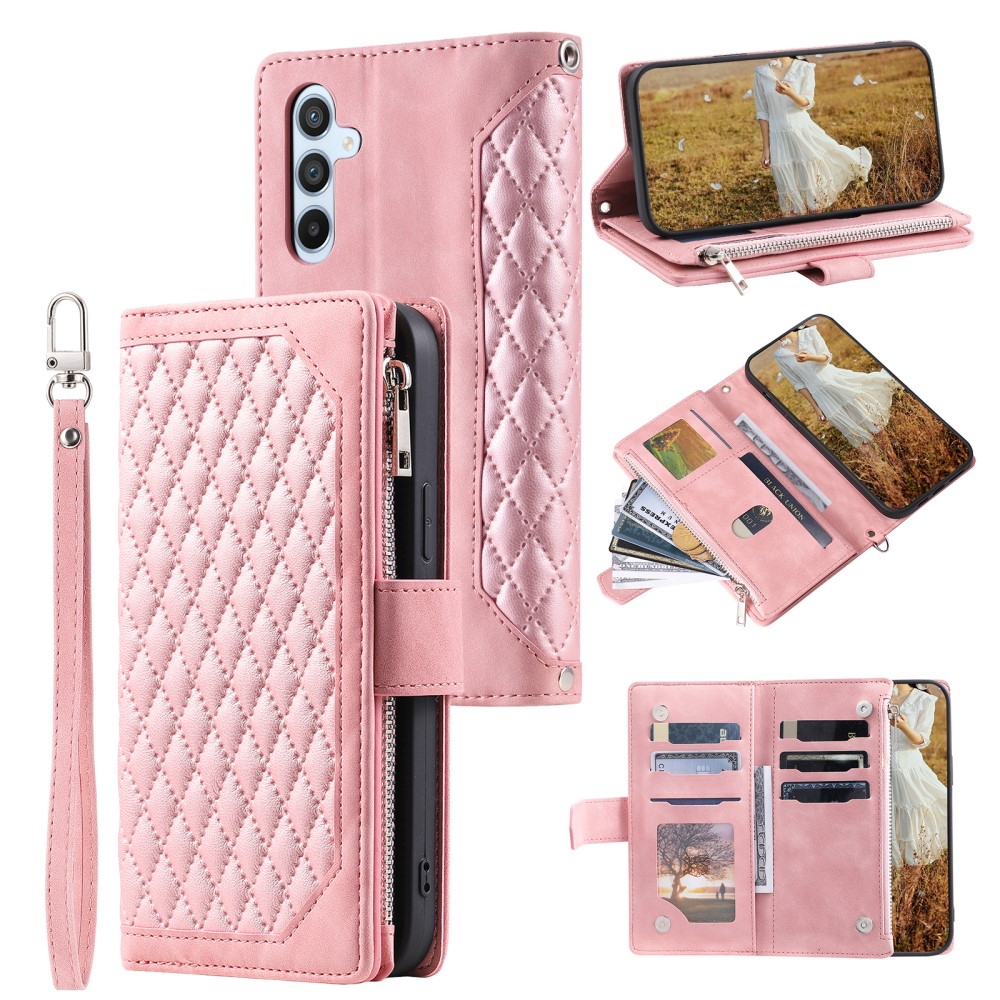 Samsung Galaxy A56 Quiltet pungtaske, Lyserød