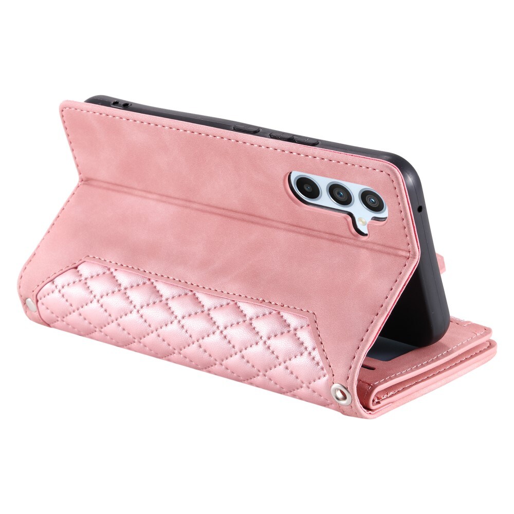 Samsung Galaxy A56 Quiltet pungtaske, Lyserød