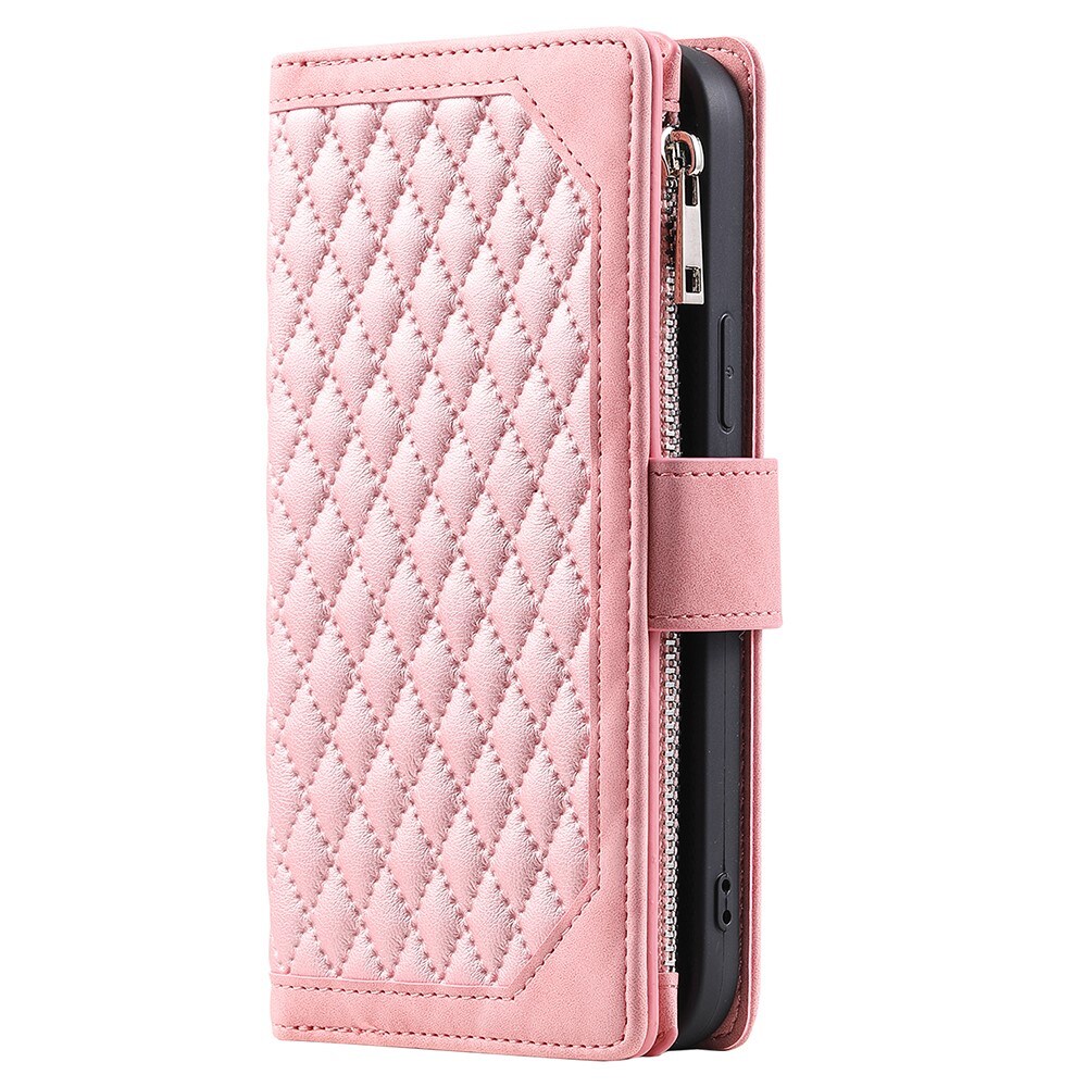 Samsung Galaxy A56 Quiltet pungtaske, Lyserød