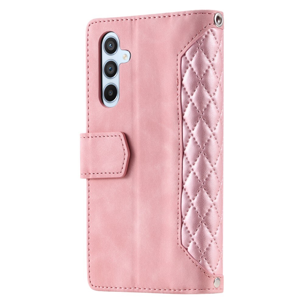 Samsung Galaxy A56 Quiltet pungtaske, Lyserød