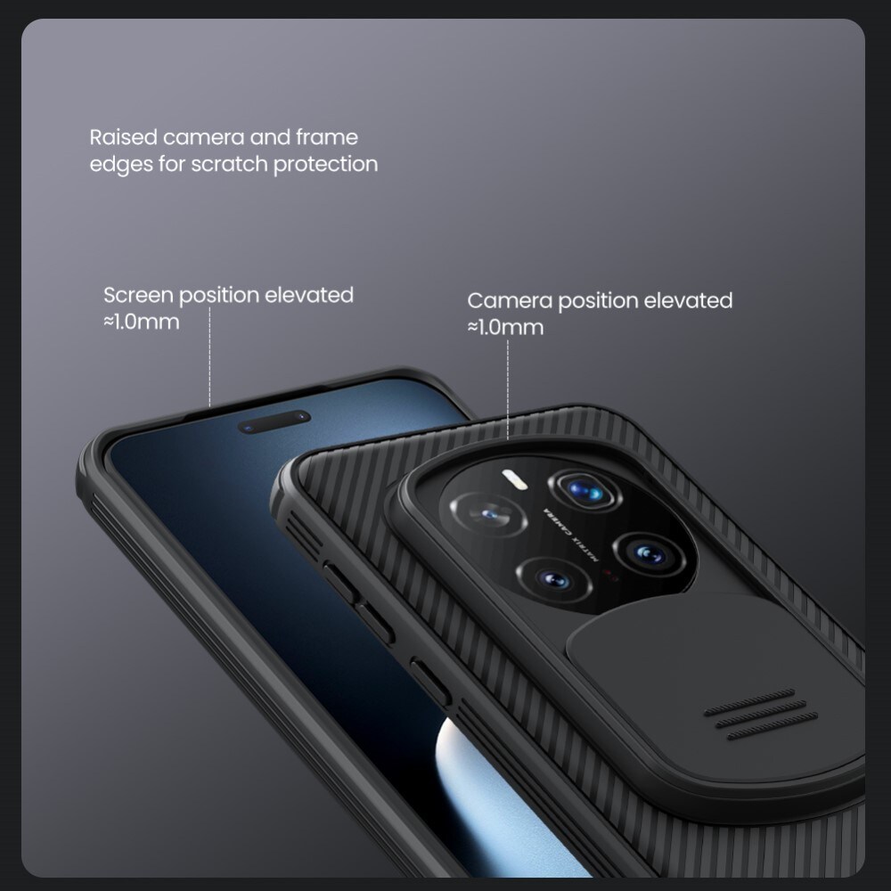 Honor Magic7 Pro Cover med kamerabeskyttelse - CamShield, Sort