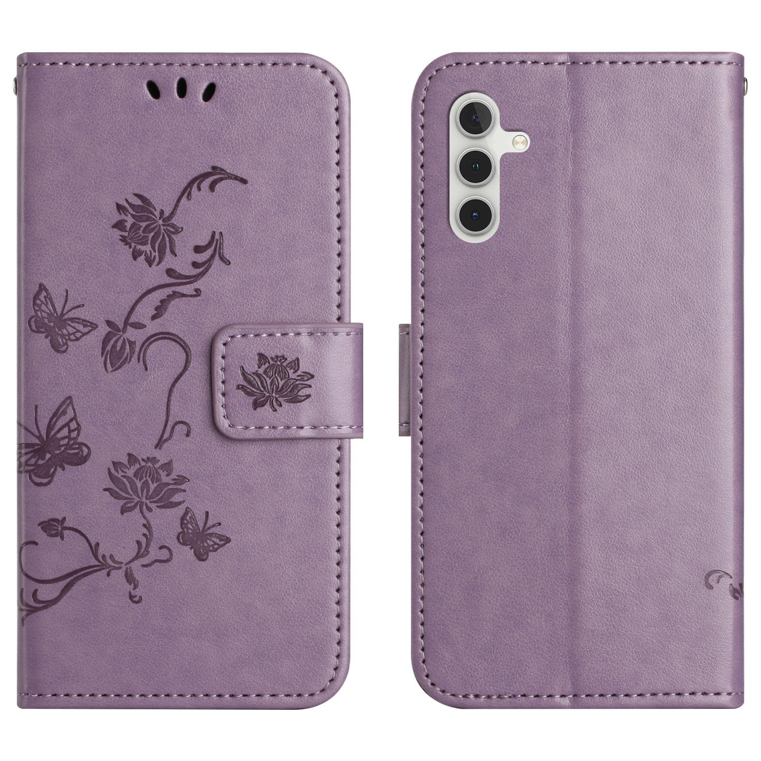 Samsung Galaxy A17 Mobiletui med sommerfugle, Lilla