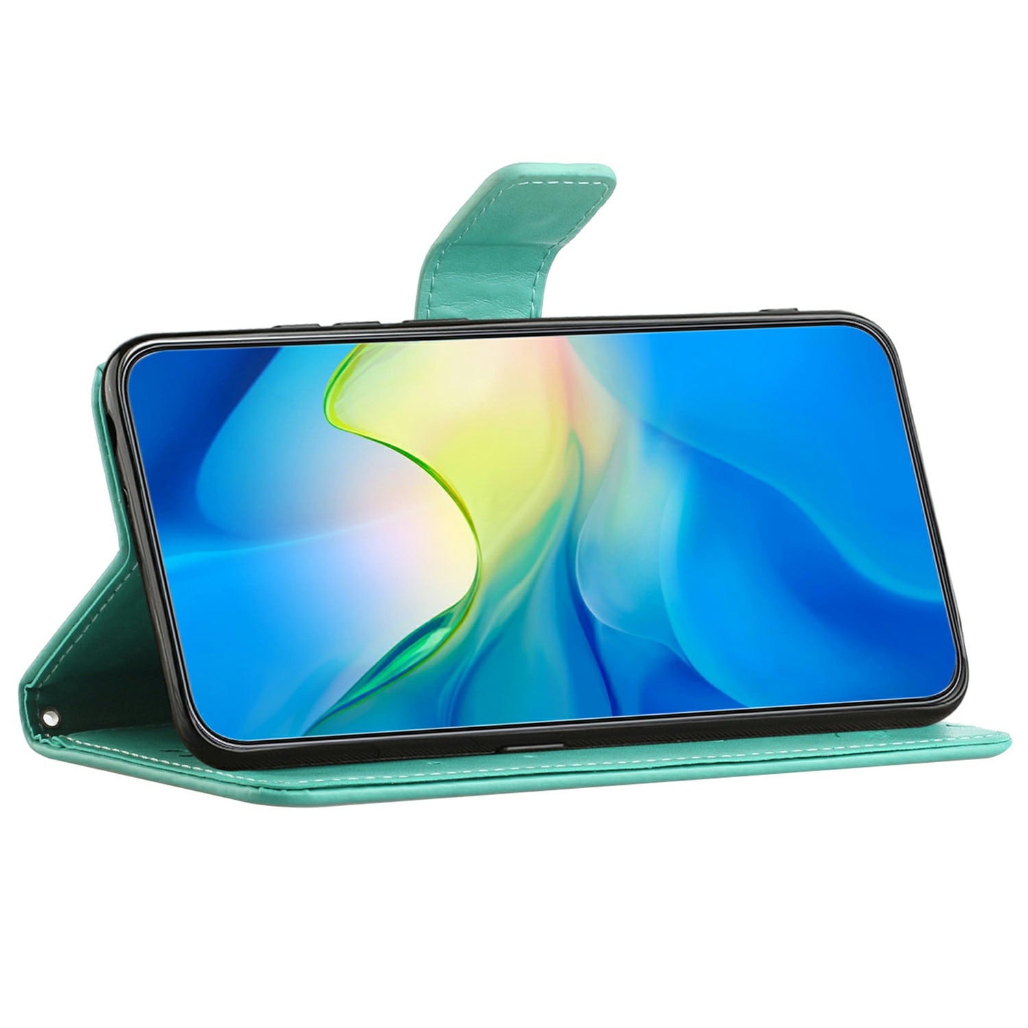Samsung Galaxy A26 Mobiletui med sommerfugle, Grøn