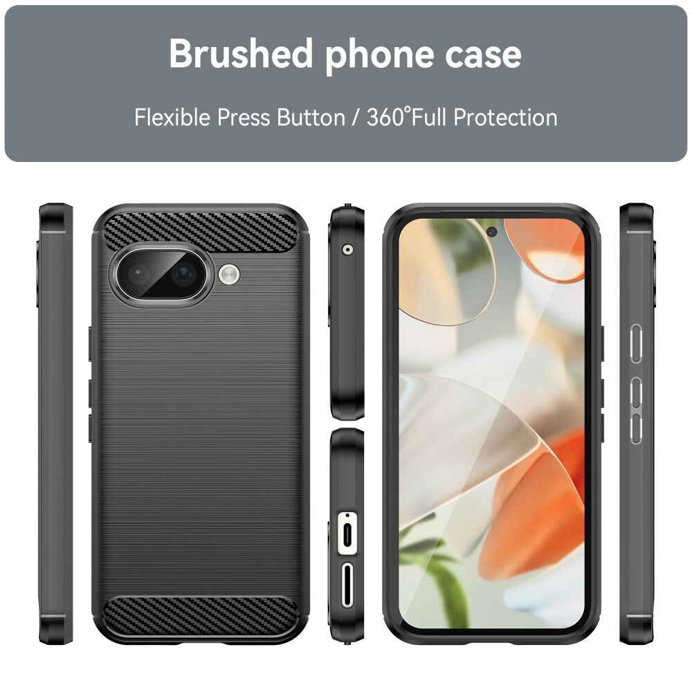 Google Pixel 9a TPU-cover Brushed, Sort