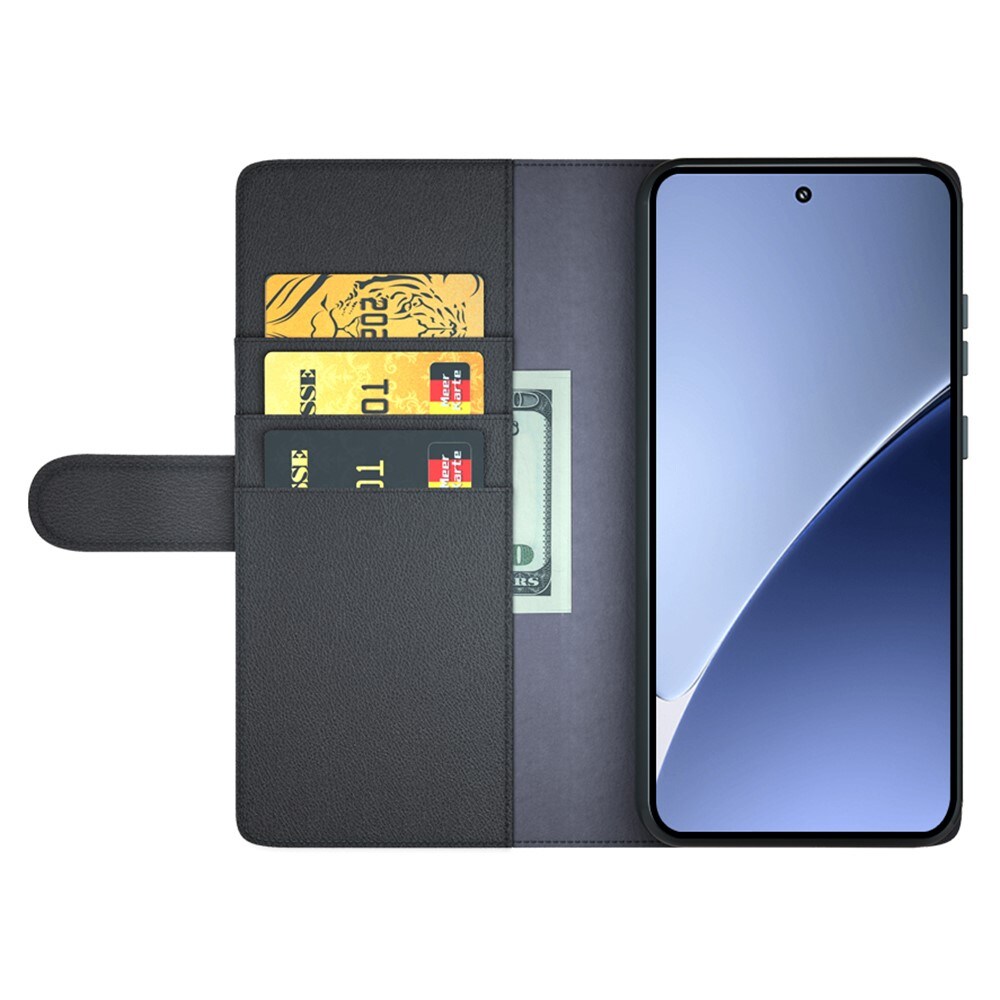 Xiaomi 15 Pro Slankt mobiletui i ægte læder, Sort