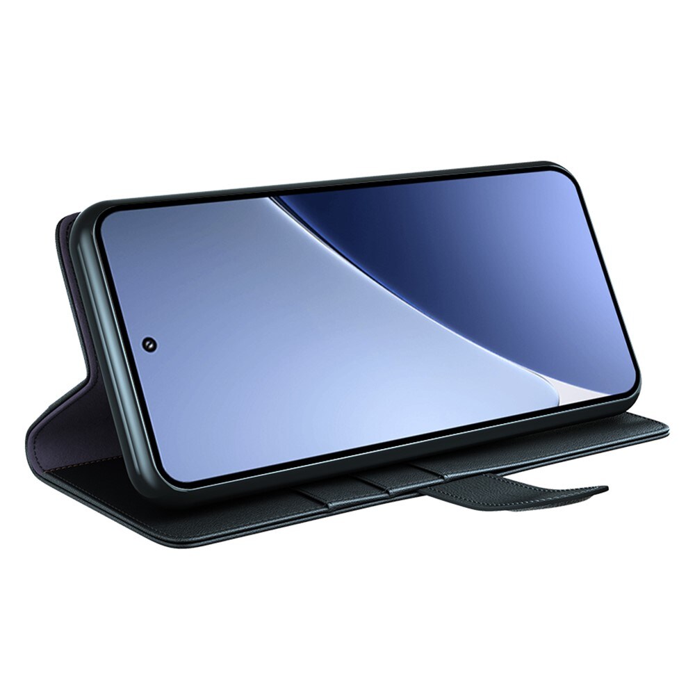 Xiaomi 15 Pro Slankt mobiletui i ægte læder, Sort