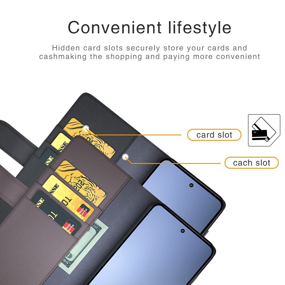 Xiaomi 15 Pro Slankt mobiletui i ægte læder, Sort