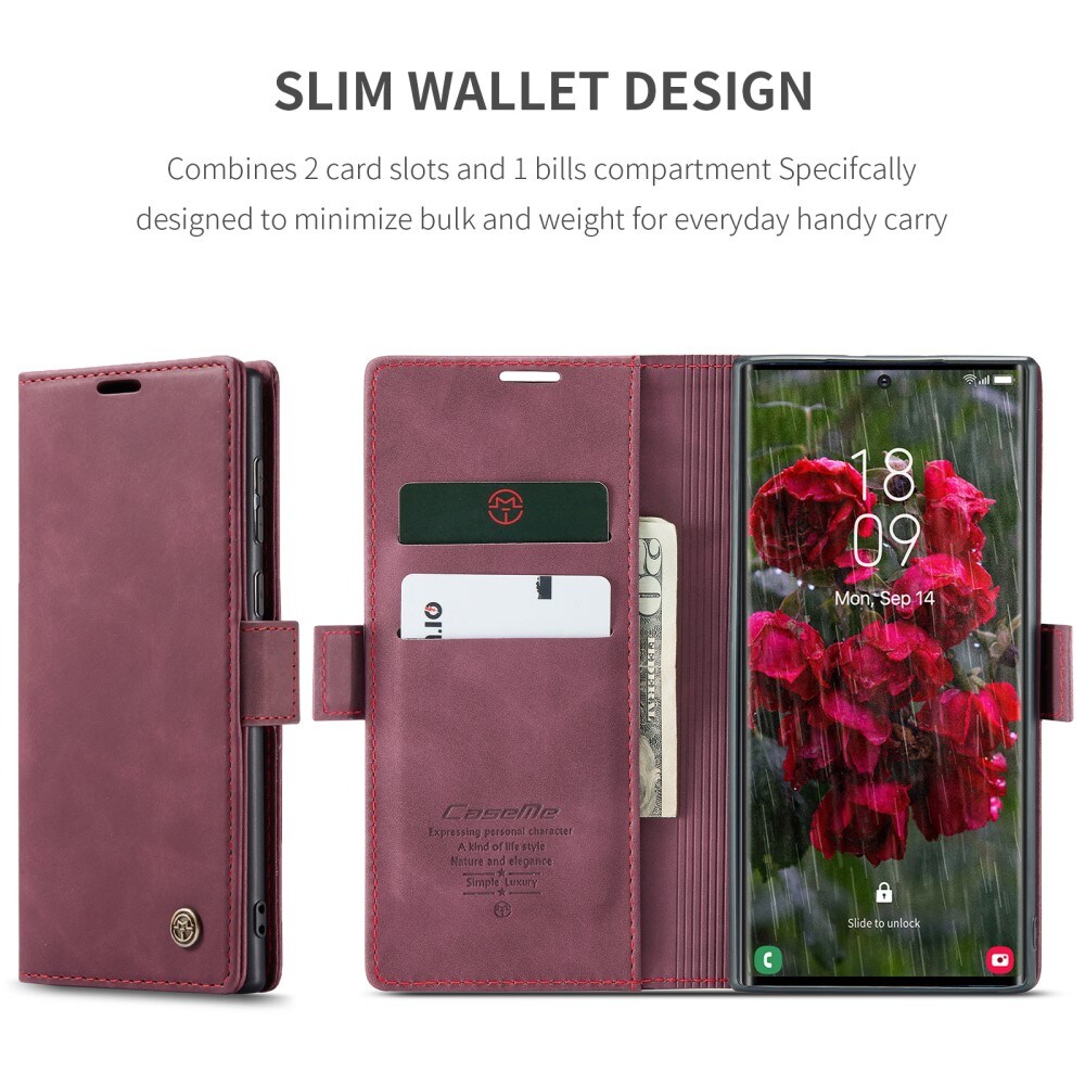 Samsung Galaxy S25 Ultra Slankt pungetui, Rød