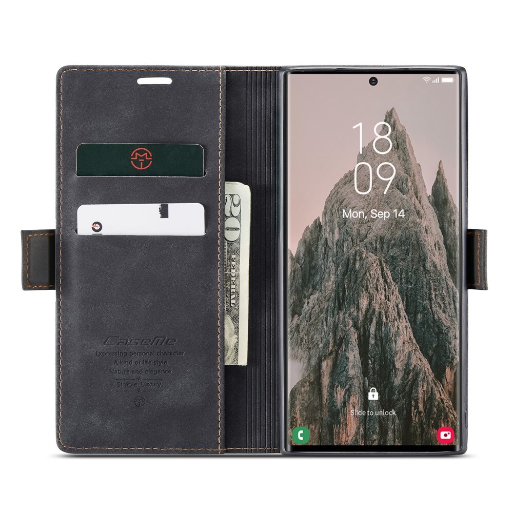 Samsung Galaxy S25 Ultra Slankt pungetui, Sort