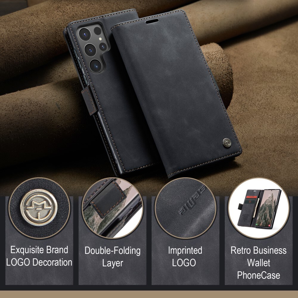 Samsung Galaxy S25 Ultra Slankt pungetui, Sort