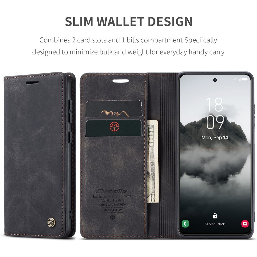 Samsung Galaxy S25 Plus Slankt pungetui, Sort
