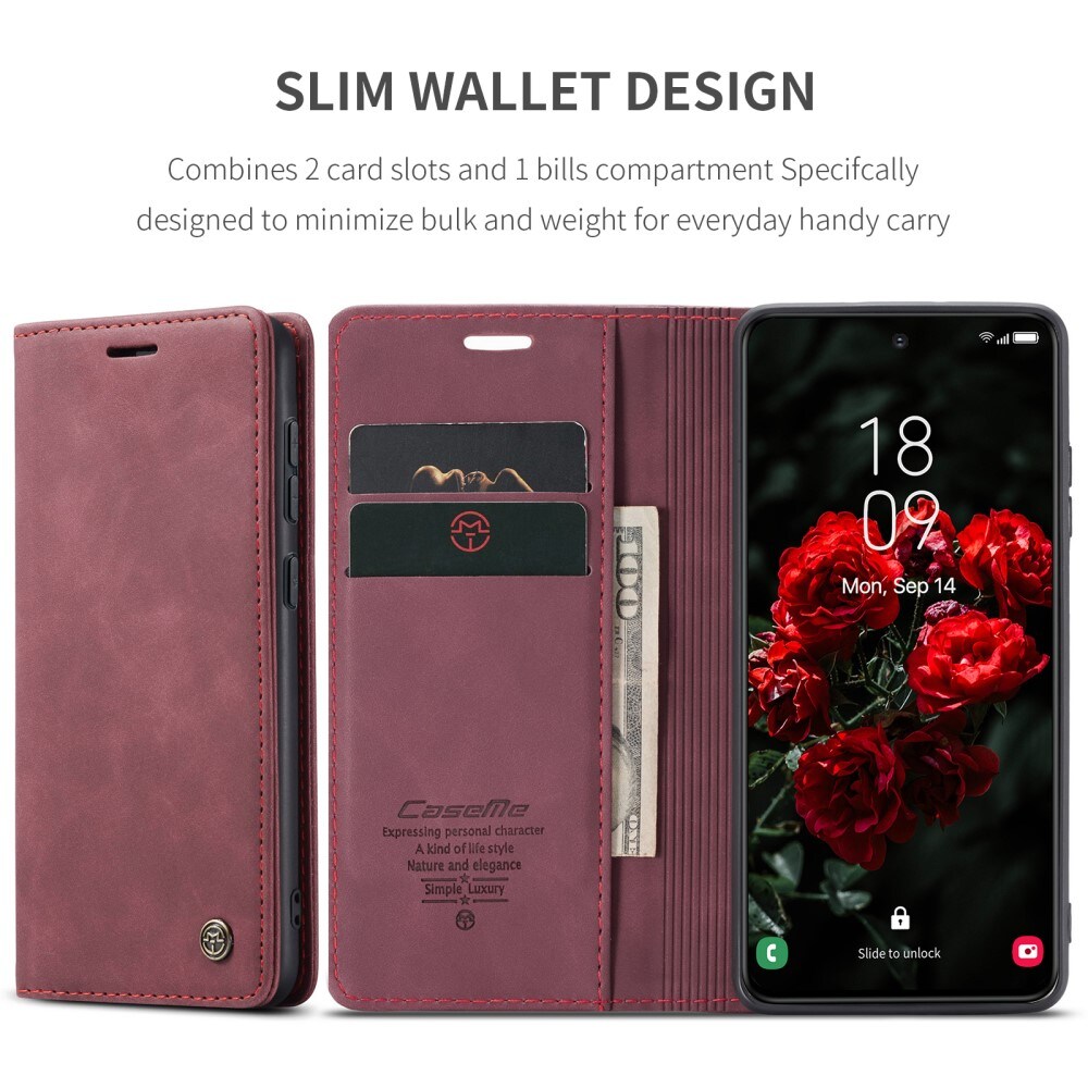 Samsung Galaxy S25 Slankt pungetui, Rød
