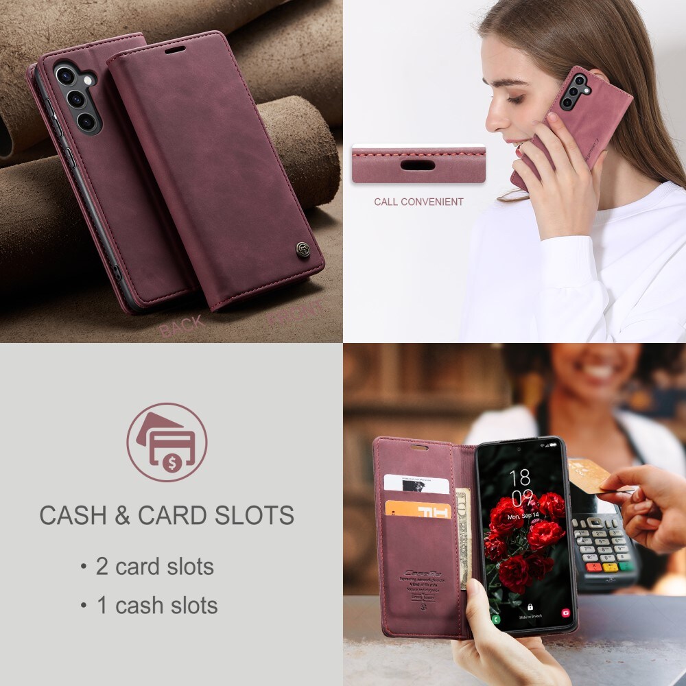 Samsung Galaxy S25 Slankt pungetui, Rød