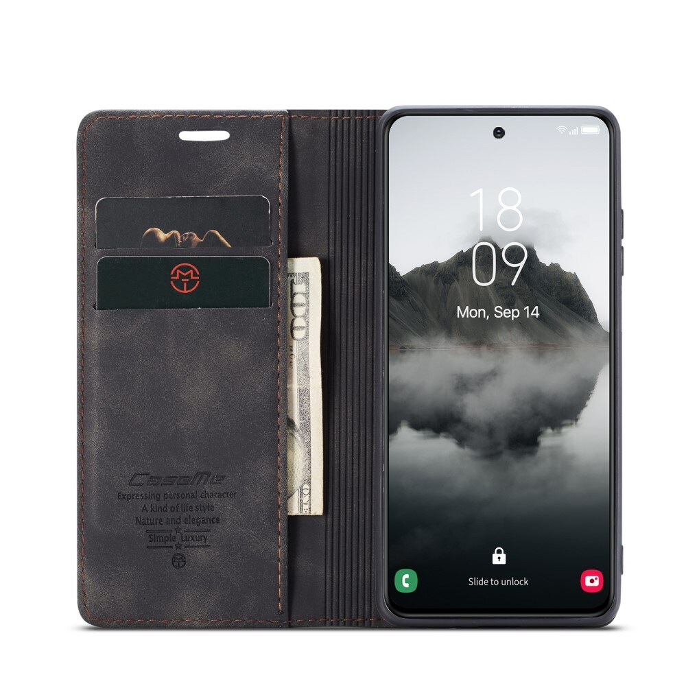 Samsung Galaxy S25 Slankt pungetui, Sort