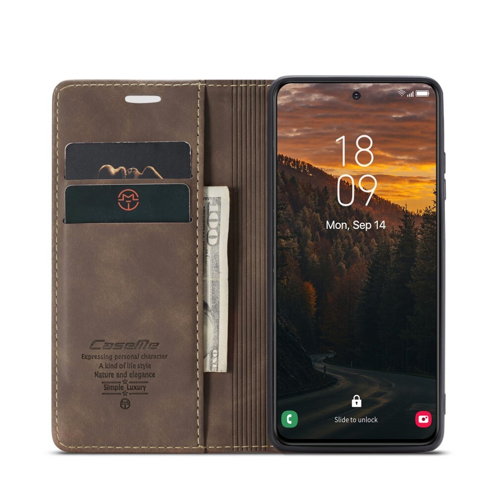 Samsung Galaxy S25 Slankt pungetui, Brun