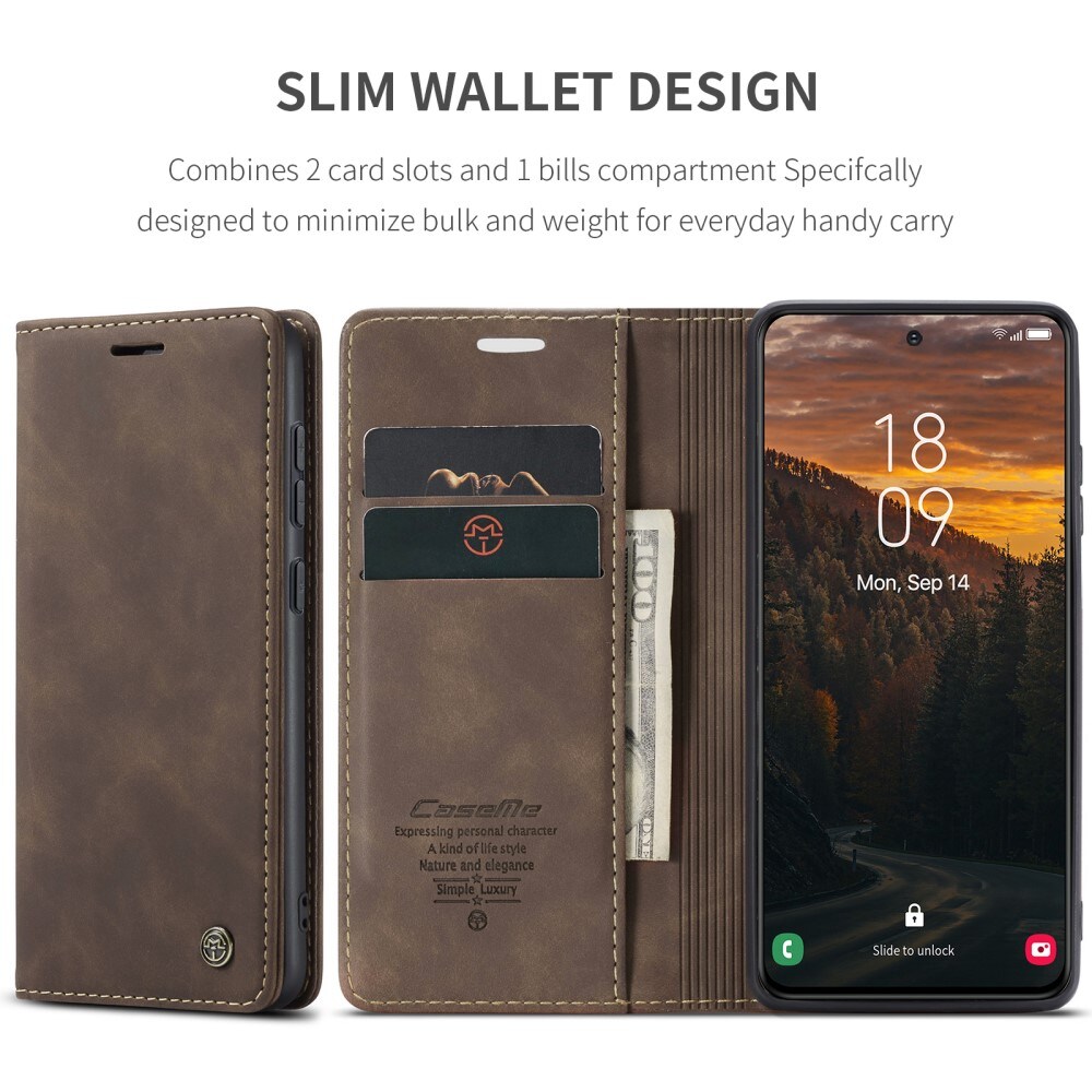 Samsung Galaxy S25 Slankt pungetui, Brun