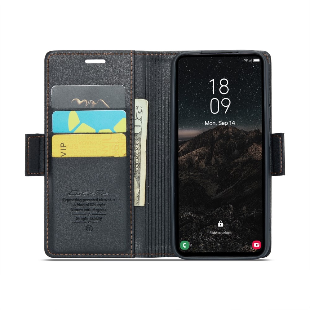 Samsung Galaxy S25 Slankt RFID-pungetui, Sort