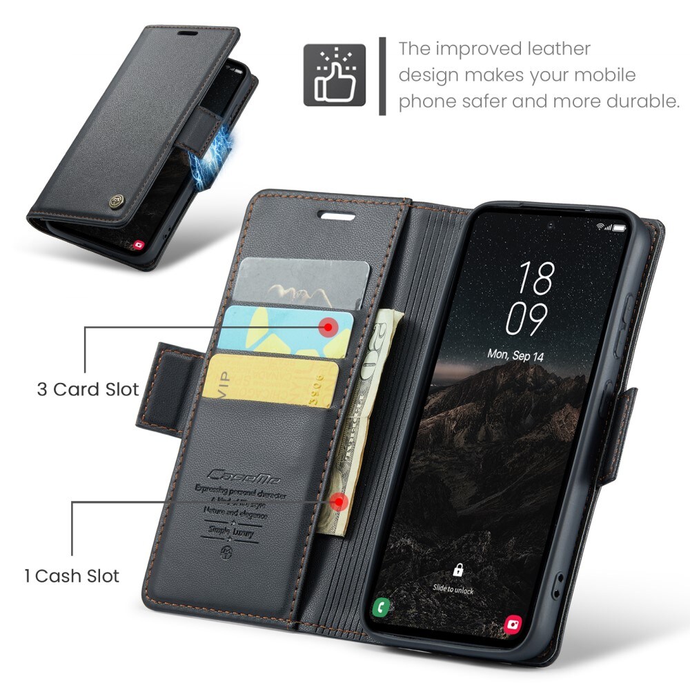 Samsung Galaxy S25 Slankt RFID-pungetui, Sort