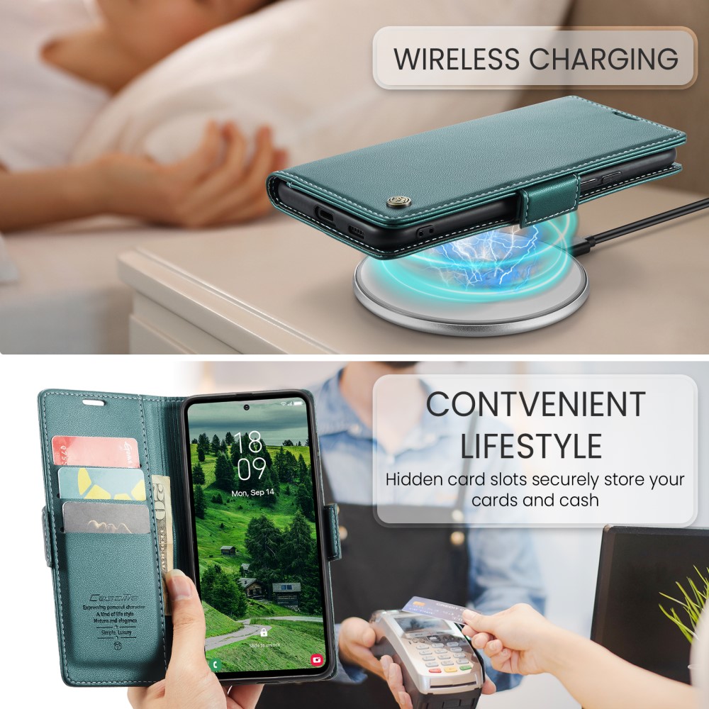Samsung Galaxy S25 Slankt RFID-pungetui, Grøn